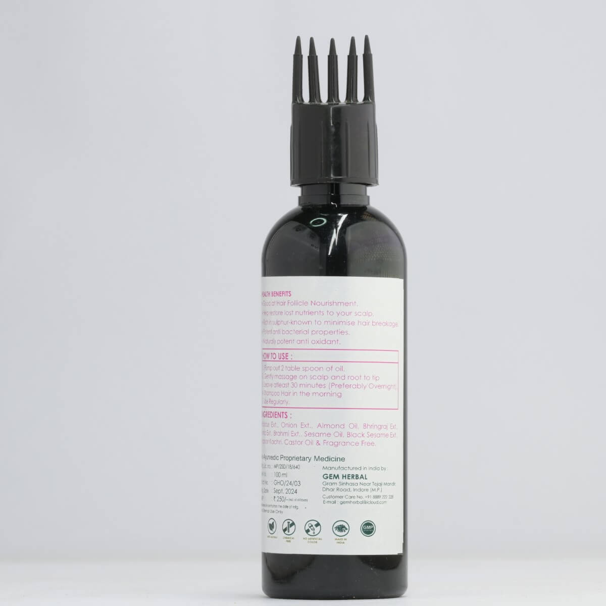 Herbal Onion Oil with Hibiscus – Anti-Hair Fall & Hair Growth Boost - Gemherbal