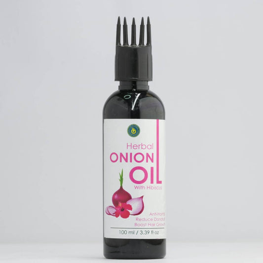 Herbal Onion Oil with Hibiscus – Anti-Hair Fall & Hair Growth Boost - Gemherbal