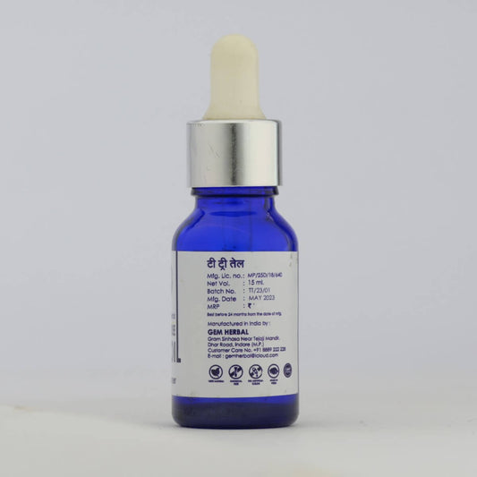 Essential Tea Tree Oil – Acne Care, Scalp Cleanse & Antibacterial Shield - Gemherbal