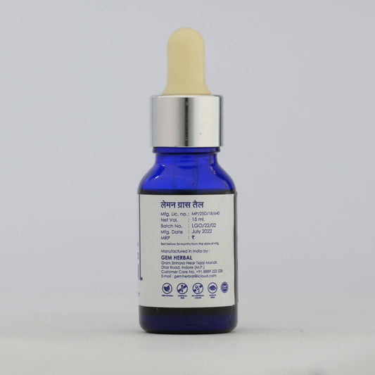 Essential Lemongrass Oil – Stress Relief, Skin Toning & Insect Repellent - Gemherbal